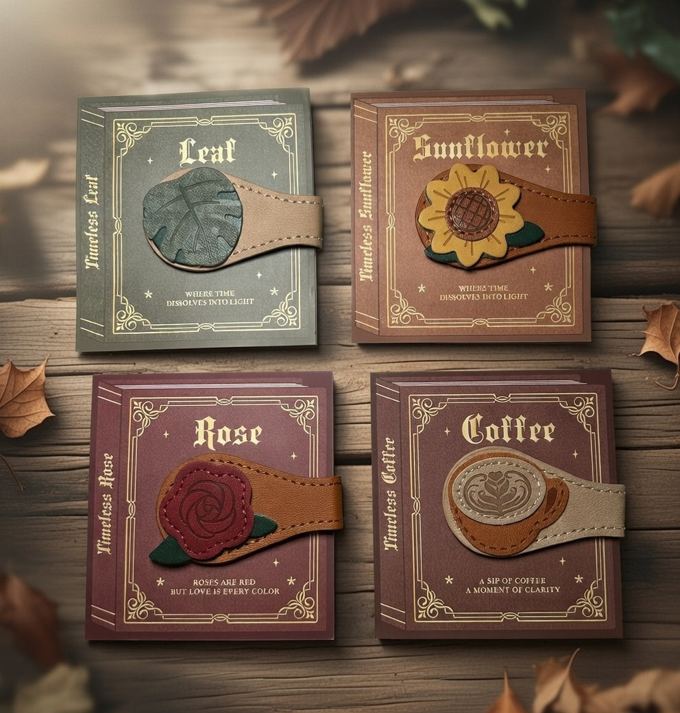 Magnetic Leather Bookmarks